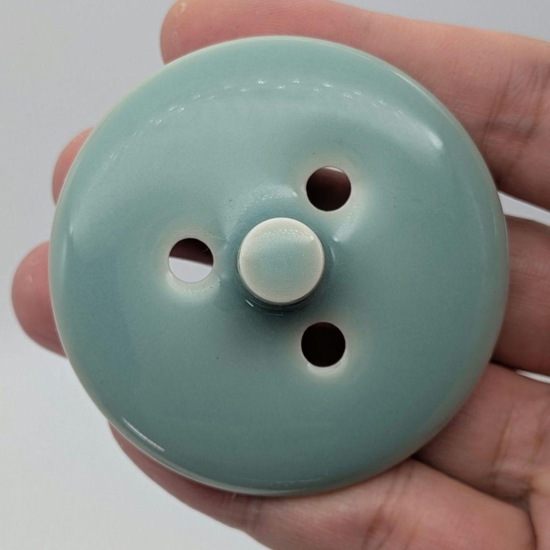 松本為佐視 青磁香炉 合箱 三足香炉 香爐 香道具 茶道具 お香 アロマグッズ