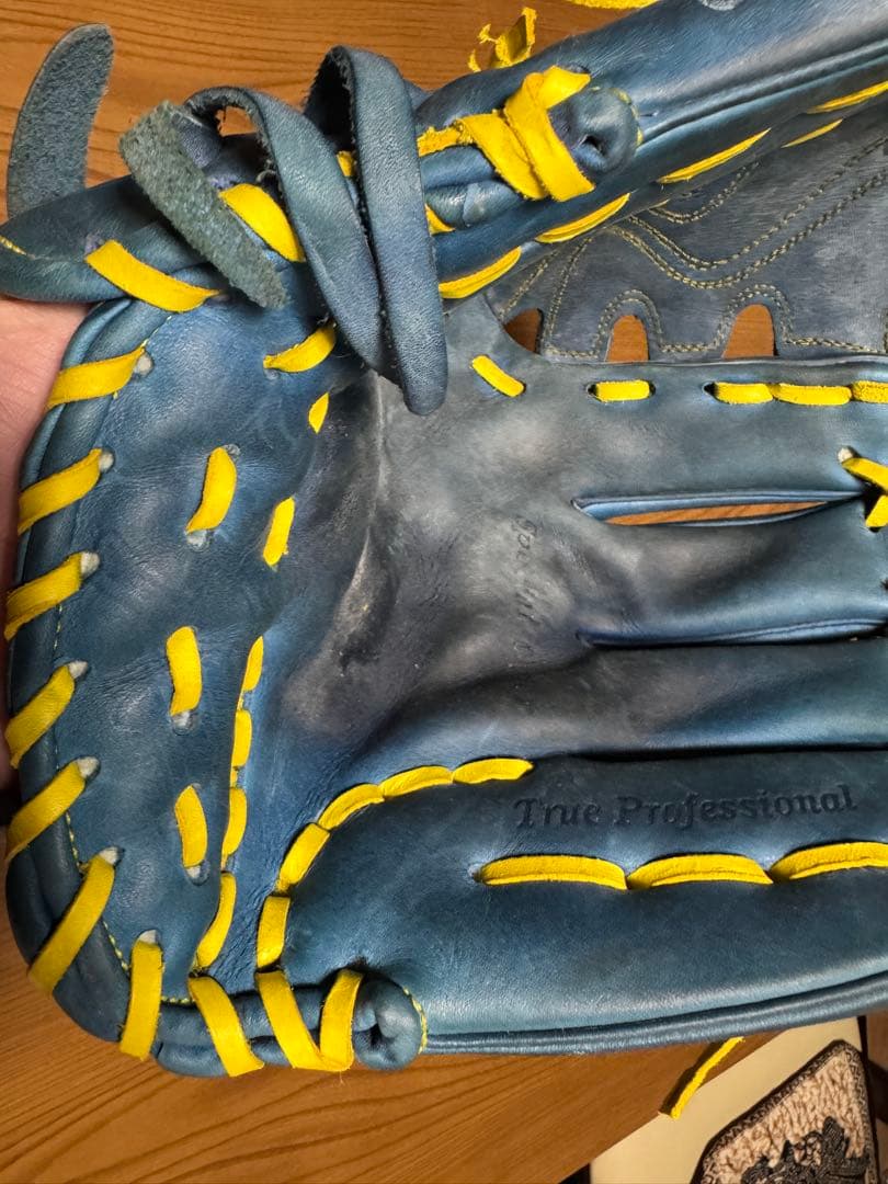 世田谷　【久保田スラッガー】ピッチャー用オーダーグローブ　軟式　青 袋付き