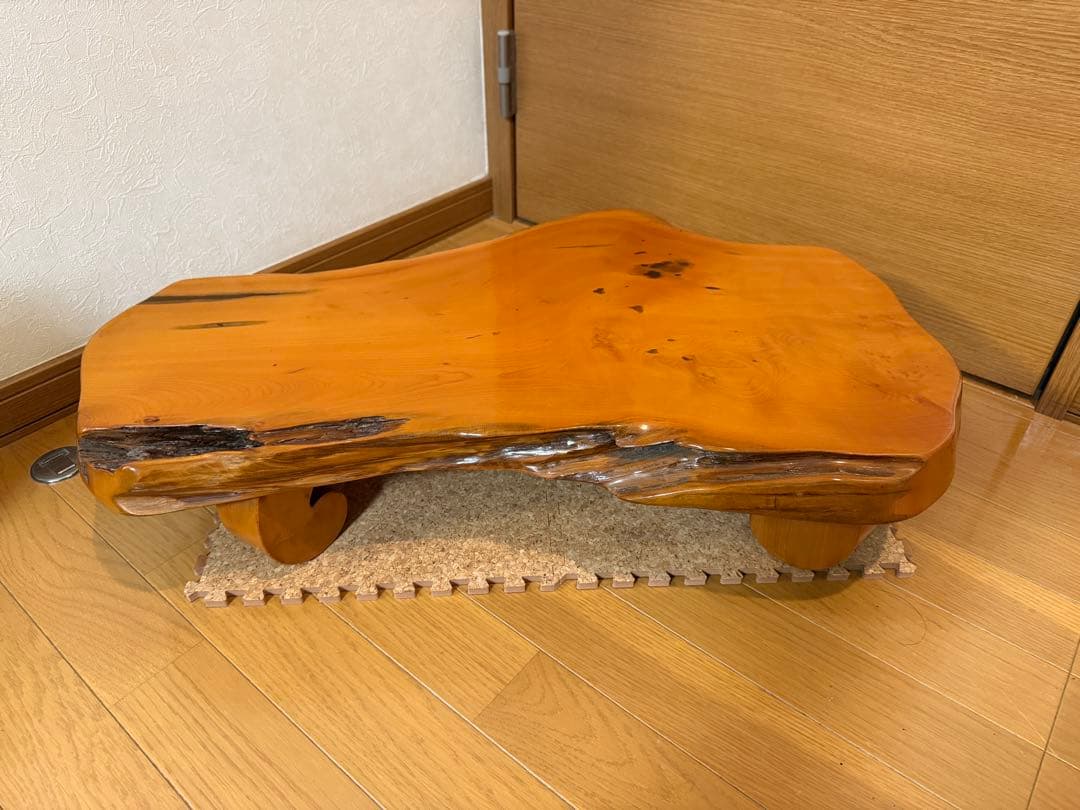 欅製　テーブル　1枚天板　天厚4.5㎝　花台　香炉　飾り台