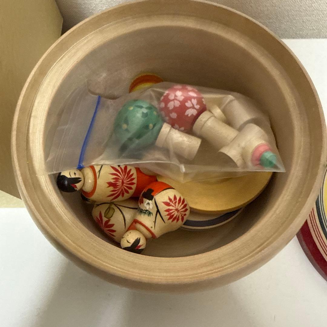 鳴子系工人柿澤是伸　こけし【蓋付きえじこ】