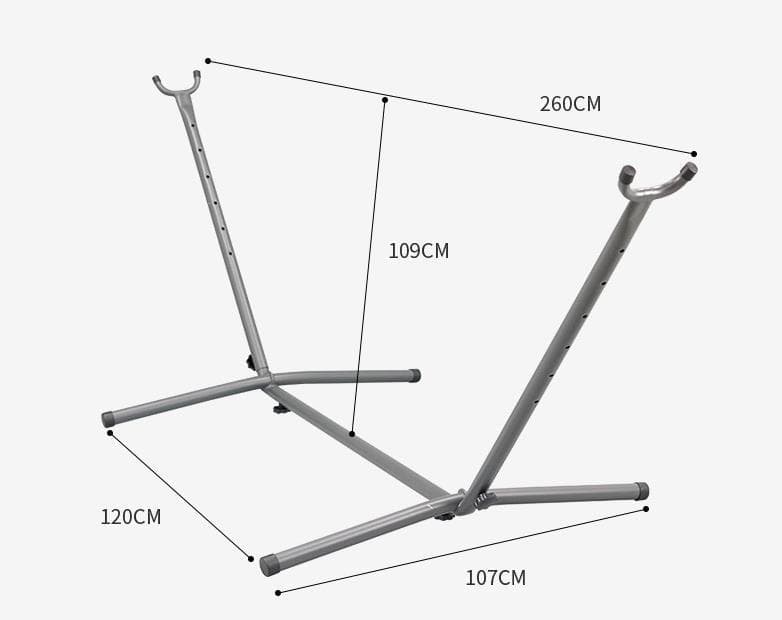 組み立て簡単!ハンモック 自立式スタンド型 専用ケース付き 耐荷重300kg