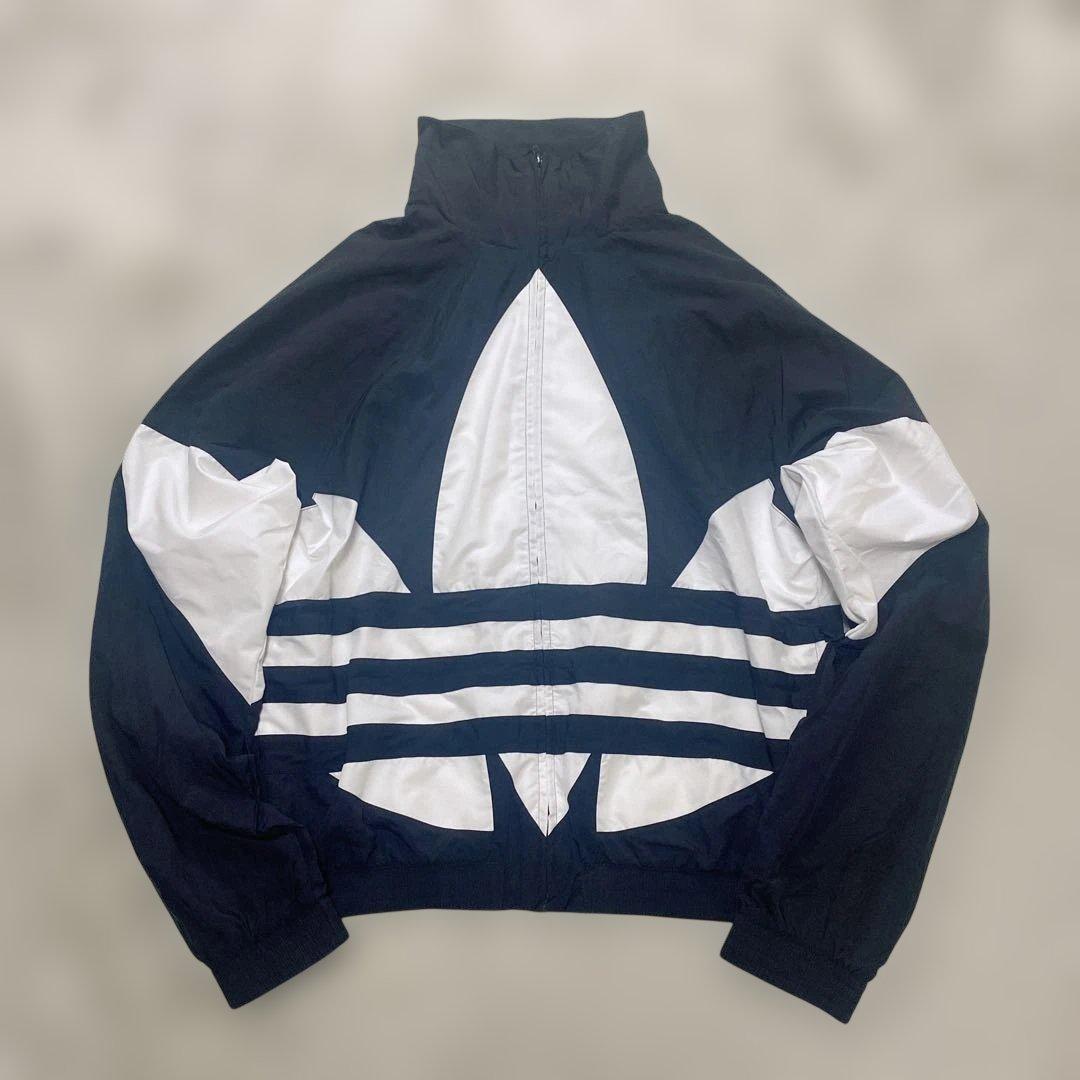 アディダス オリジナルス ビッグトレフォイル ナイロンセットアップ　黒（L）