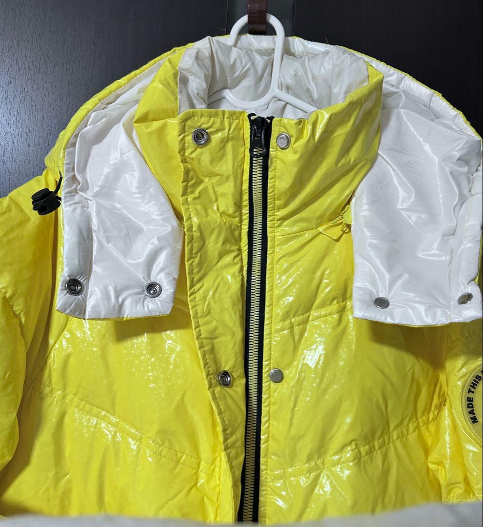 ✅ 価格が下がりました✅ フード付き ホワイトダックダウン 黄色　M