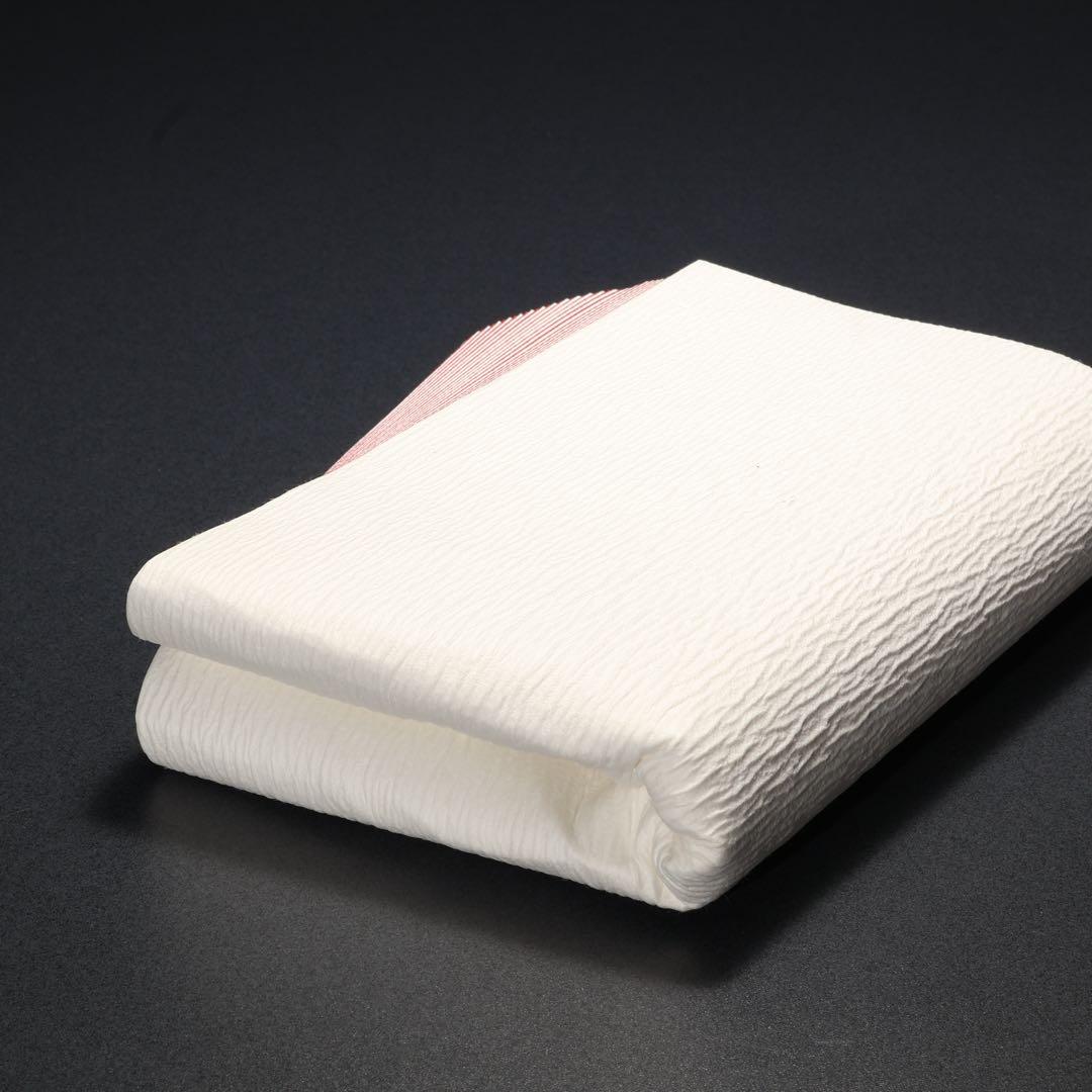 【茶道具】紙釜敷　檀紙　紅白　山崎吉左衛門　共箱　R1660ラ2