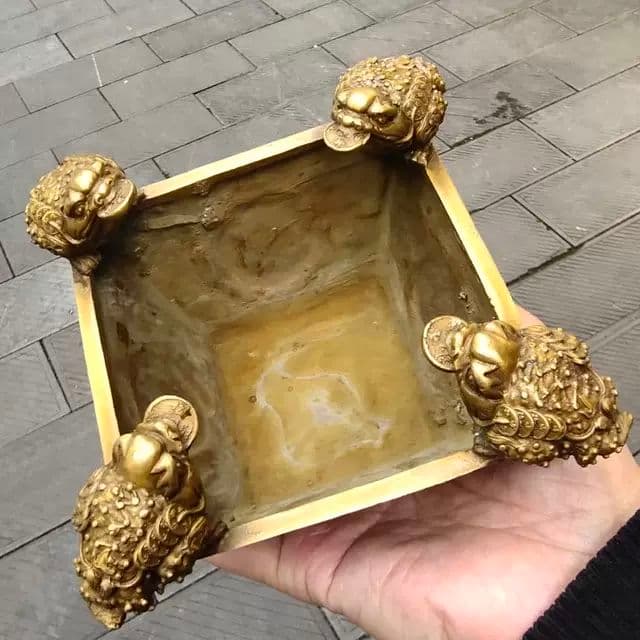 金蟾銅斗 開運 招財 装飾品 工芸品美術品 置物