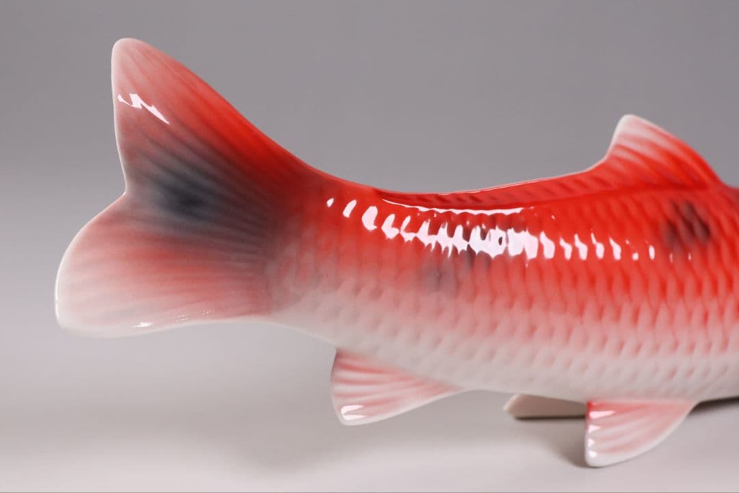 【CM350】日本陶器会社 錦鯉 置物 ボーンチャイナ オールドノリタケ