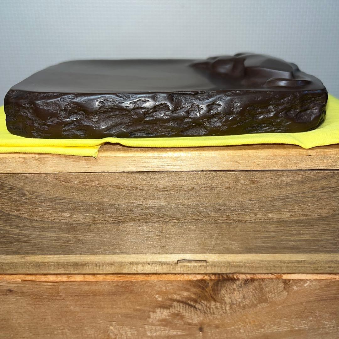 ⭕️赤間硯　名工　堀尾卓司　みのり文研　新品美品　希少　特殊硯　女性好み