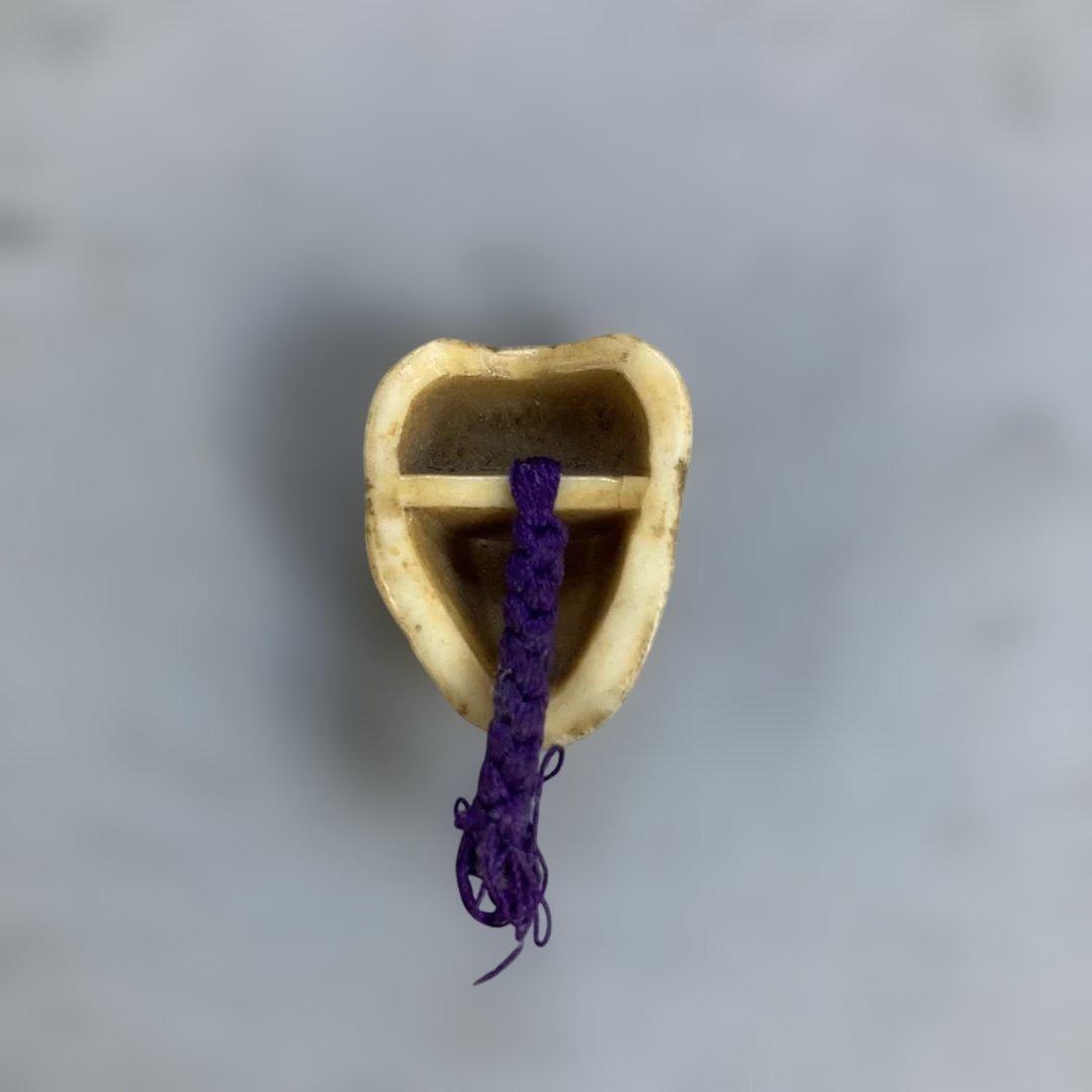 天然素材細工根付能面翁彫刻 和装小物 帯留め 着物希少品 時代物