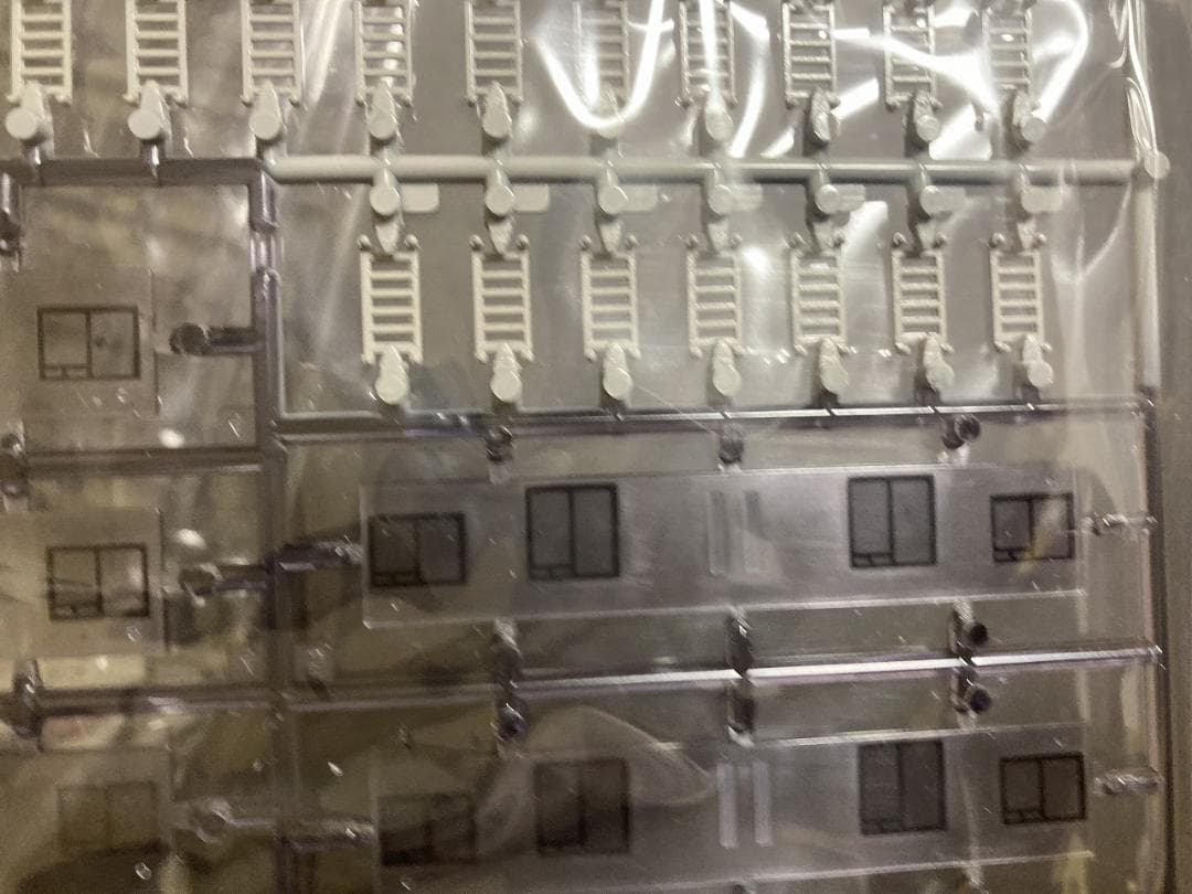 1/150 団地【未開封】アイボリー 2棟セット【絶版・塗装済品】