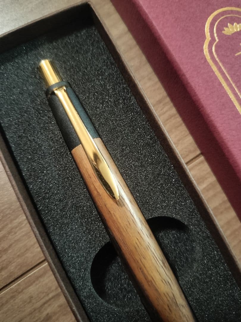 ボナンペン 　木軸　真鍮金具 インドローズウッド　白太