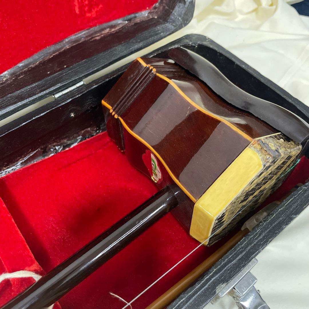 高級 虎丘 二胡 龍頭 弦楽器 民族楽器 ケース付属