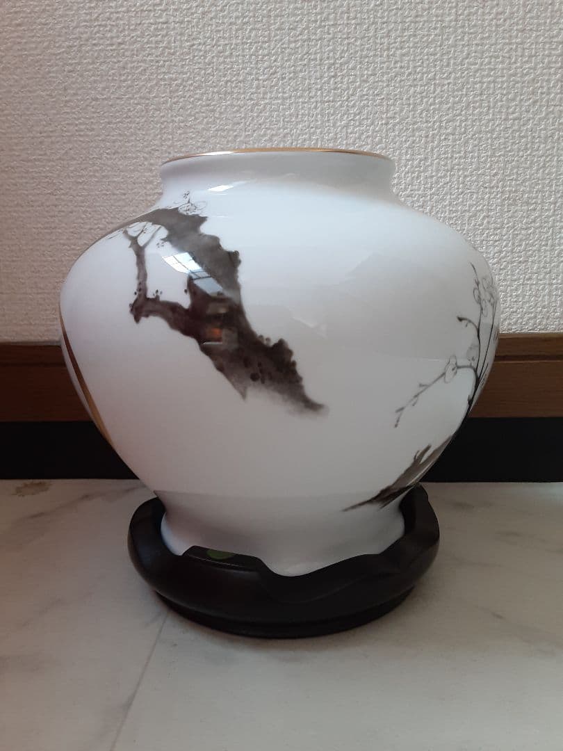 百木春夫作　高級磁器　限定版　桜花瓶皇室担当