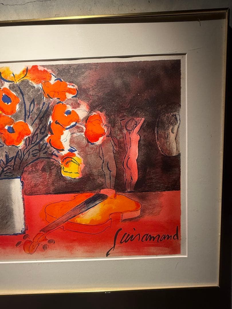 ポールギヤマン【バイオリンと花束】