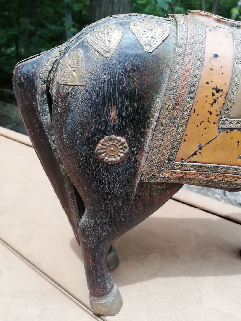 年代物(英国)木製装飾馬の工芸品