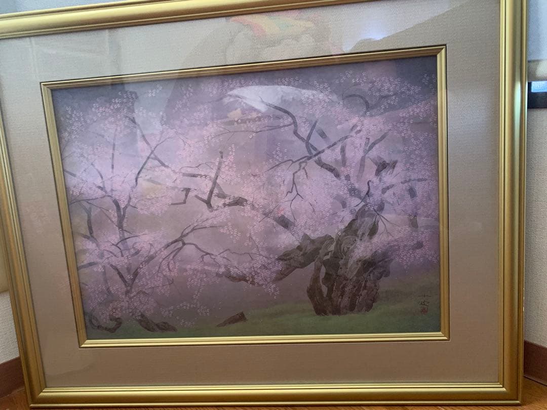 中島千波　臥龍桜　岩絵具方式複製画