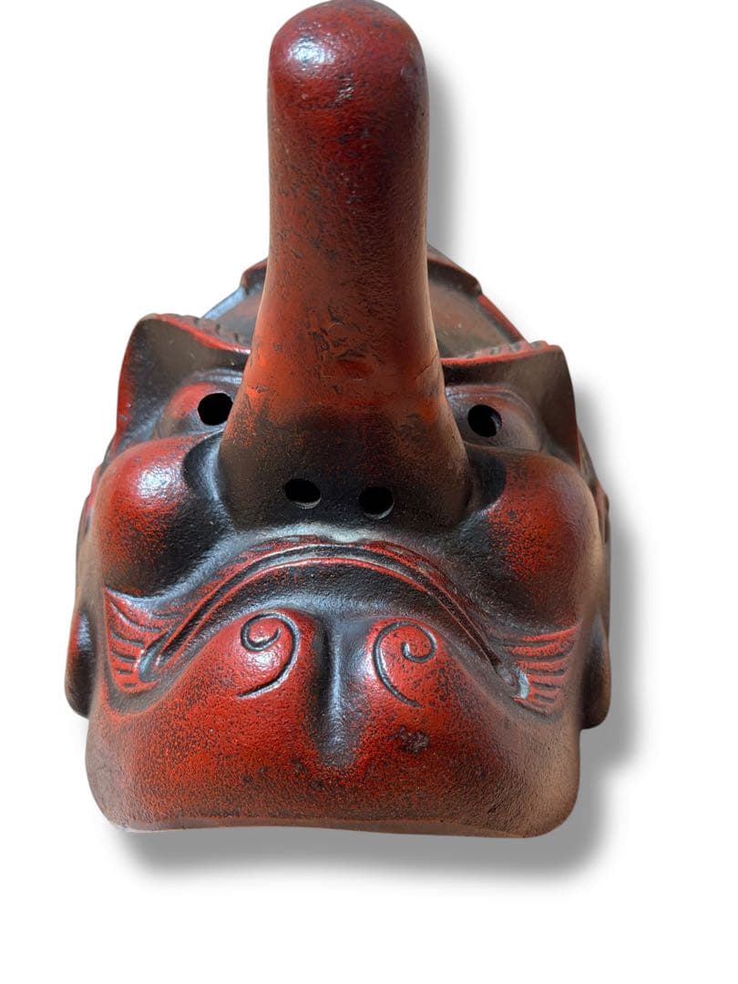 #鉄製 天狗面 お面 魔除け 縁起物 インテリア　S-8