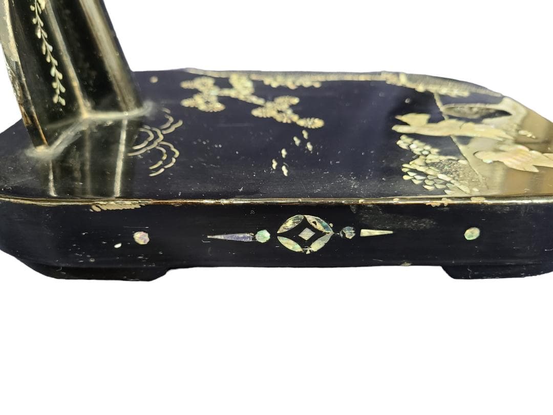 高級刀掛け2 螺鈿 1本掛け 約66ｘ26ｘ20 日本刀 真剣 骨董 0118