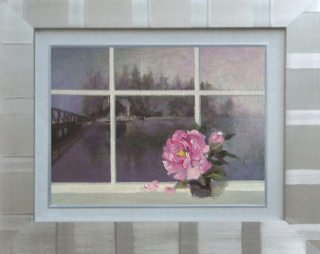 油絵 菅家令子 絵 絵画 インテリア F4-070802 花