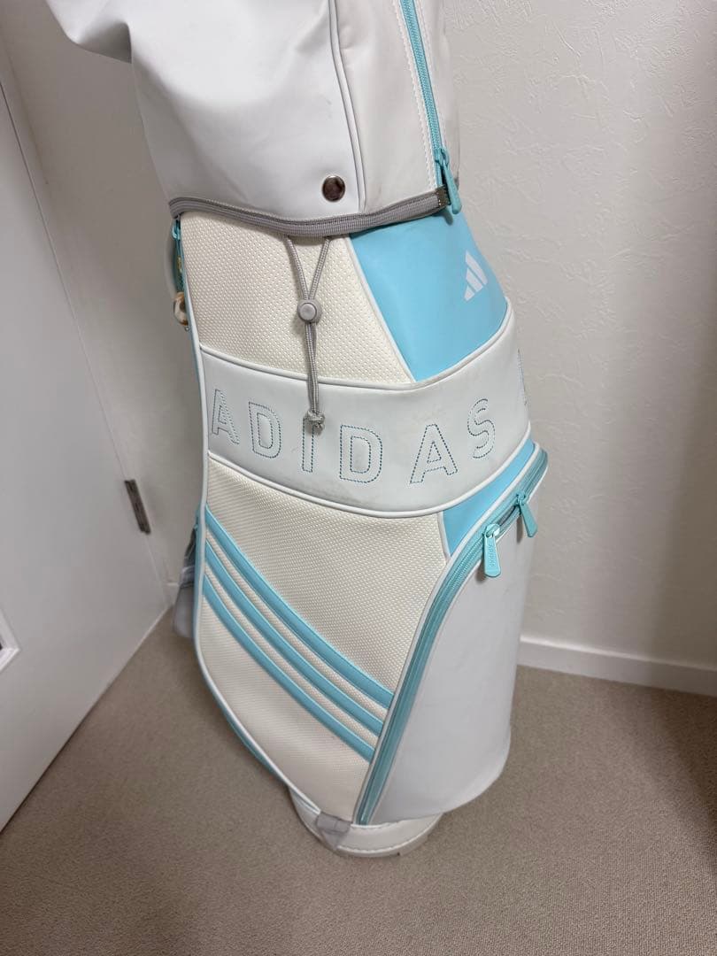 adidas ゴルフバッグ ホワイト/ライトブルー