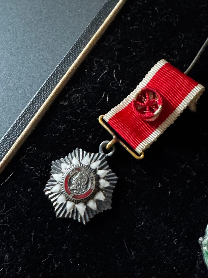 アルゼンチン 五月勲章 純銀製 勲四等 ケース、略绶付き 外交官用 勲章 徽章