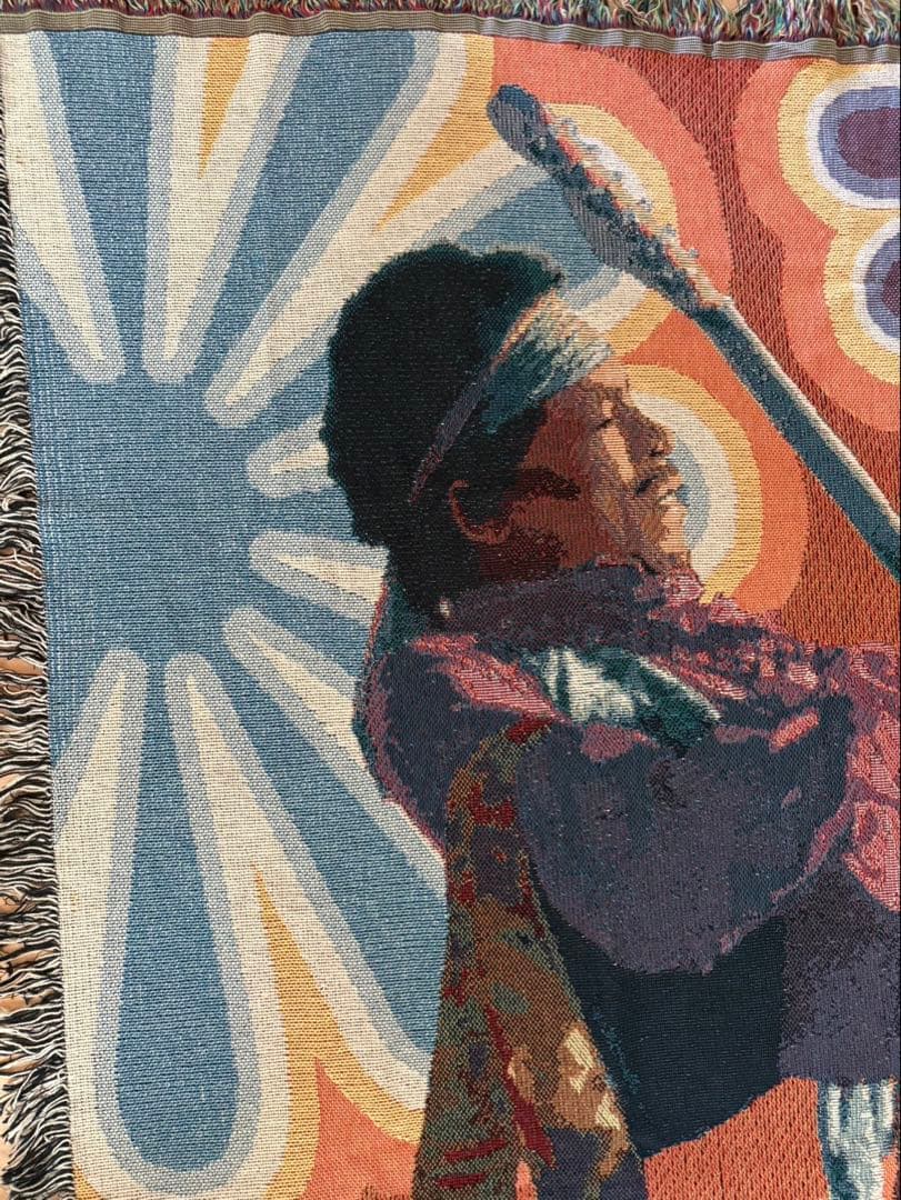 【希少】ジミ・ヘンドリックス フリンジ付きラグマット　JIMI HENDRIX