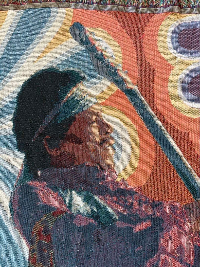 【希少】ジミ・ヘンドリックス フリンジ付きラグマット　JIMI HENDRIX