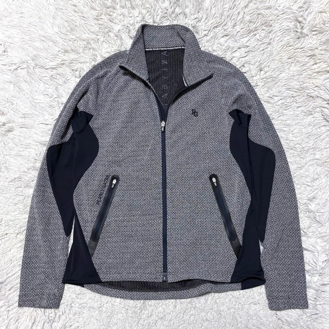 【未使用級】23年モデル　パーリーゲイツ　ダイヤニットジャガードブルゾン　5
