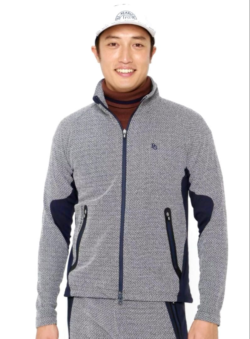 【未使用級】23年モデル　パーリーゲイツ　ダイヤニットジャガードブルゾン　5