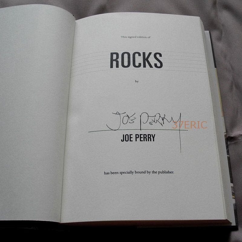 Aerosmith エアロスミス Joe Perry 直筆サイン本