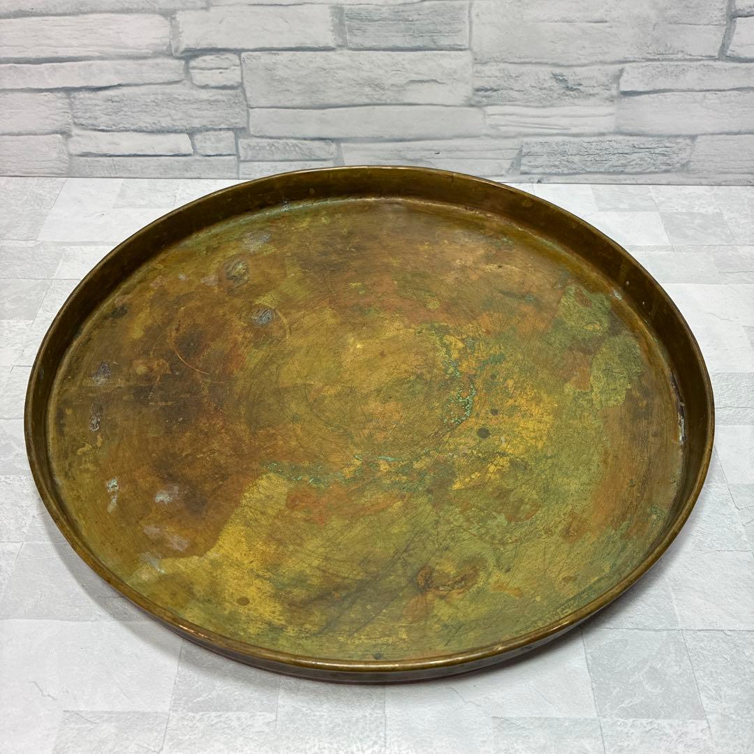 真鍮 パレット アンティーク 芸術 昭和 レトロ 30.5cm