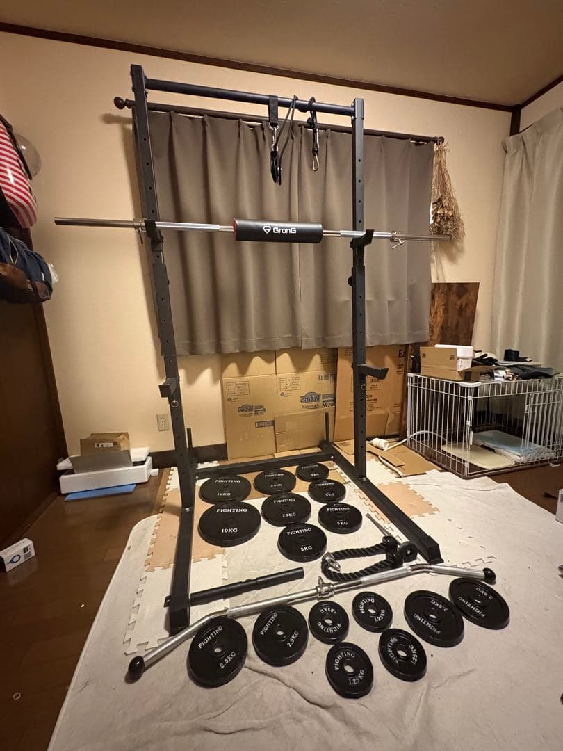 【引取限定】バーベルラック バーベルセット