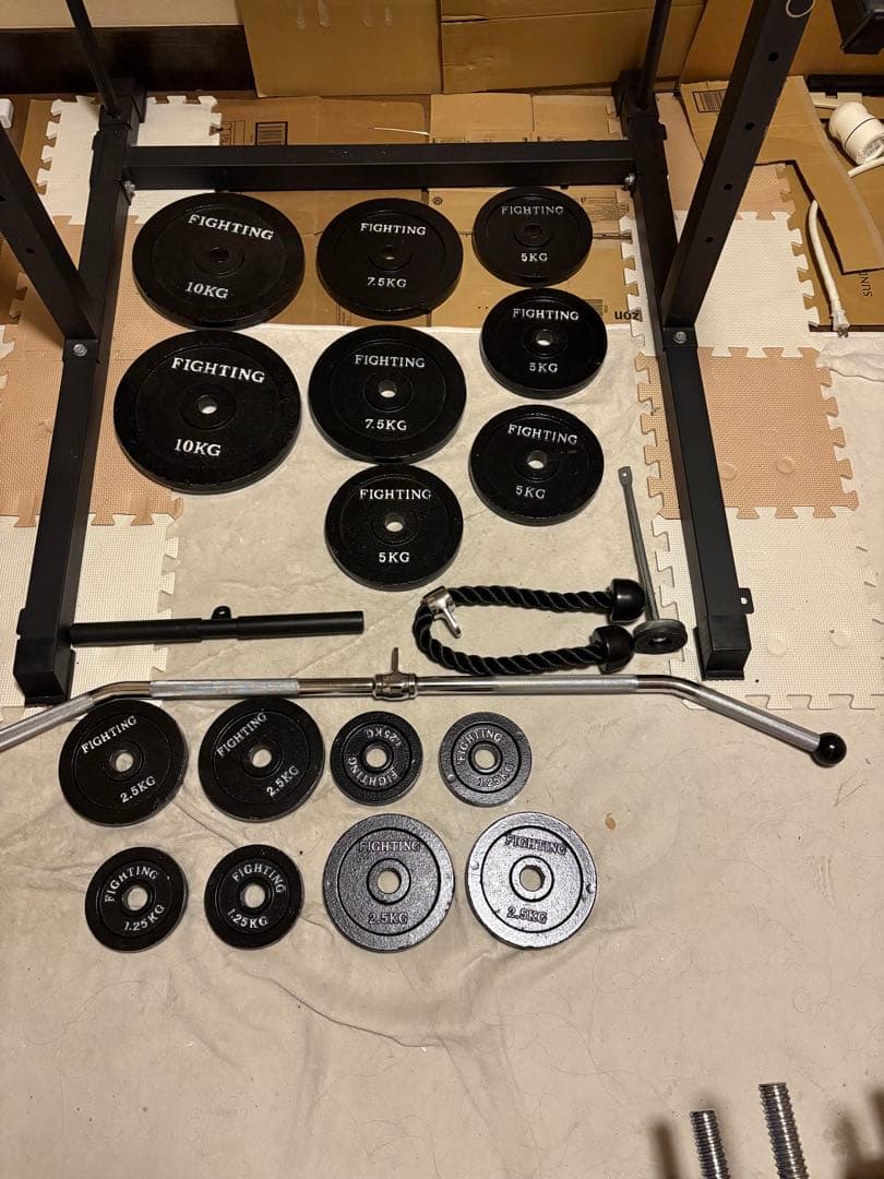 【引取限定】バーベルラック バーベルセット