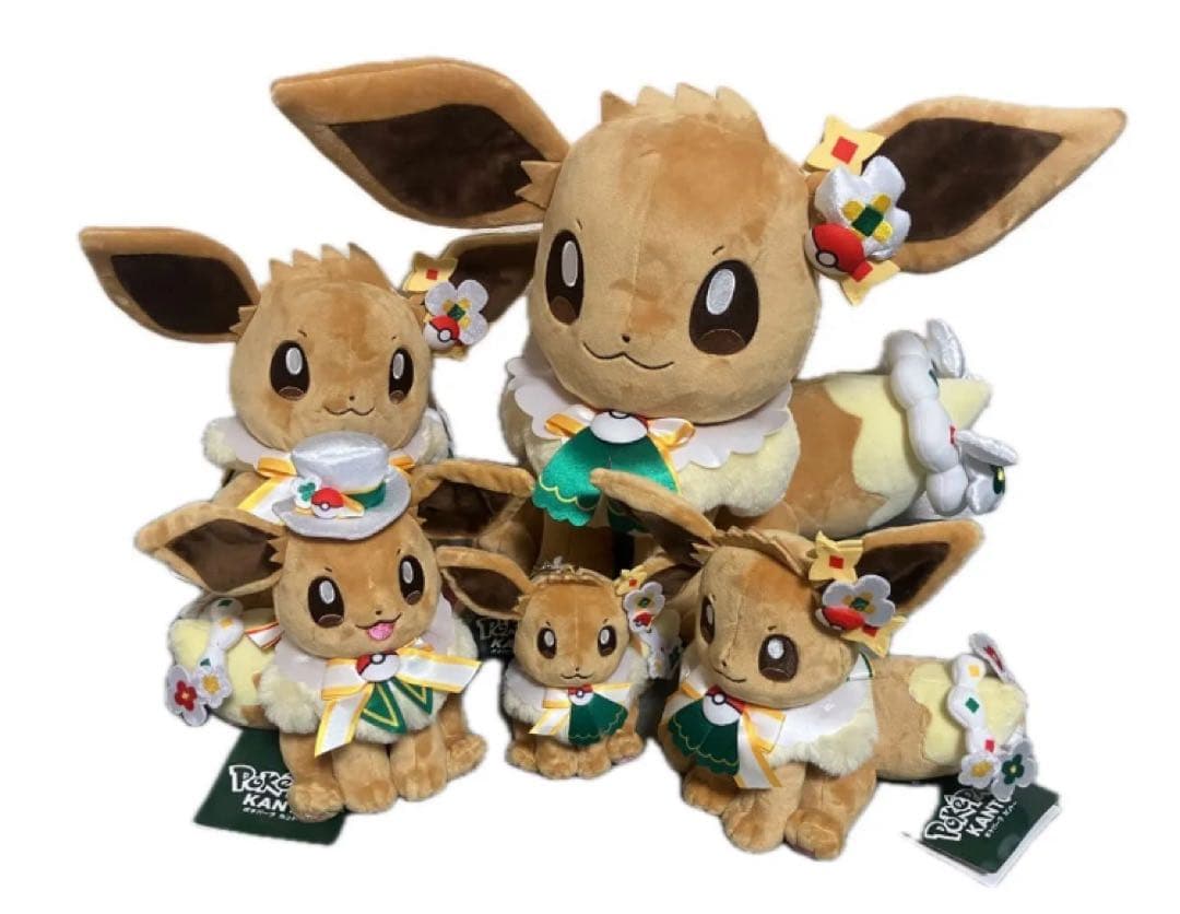 【日本限定】ポケパーク イーブイ コンプリート ぬいぐるみ 5点