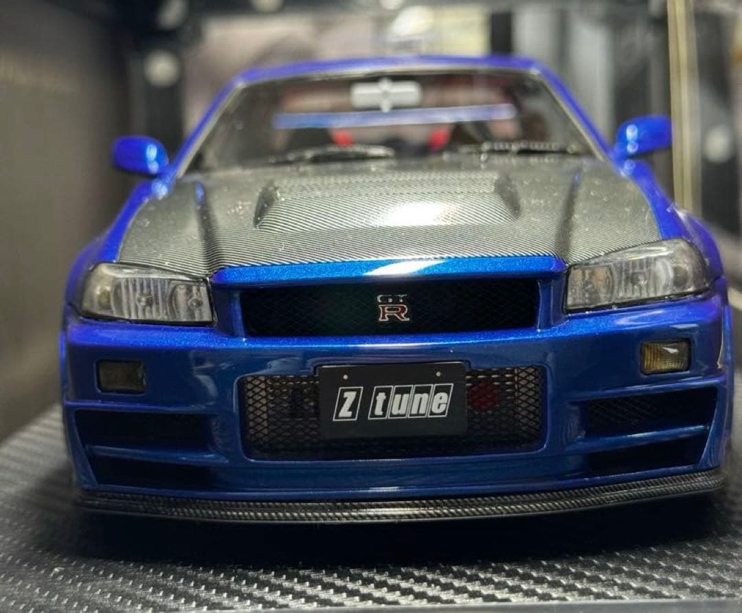絶版希少 ニスモ R34 GT-R Zチューン ベイサイドブルー 限定140