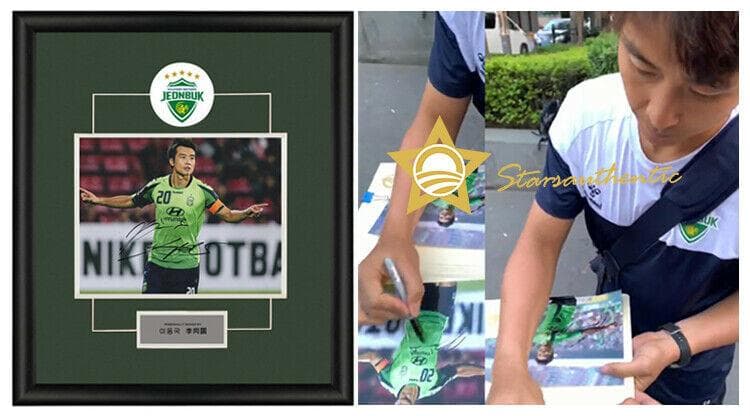 直筆サイン入り写真 李同国 イ・ドングク 全北現代モータース SA鑑定済