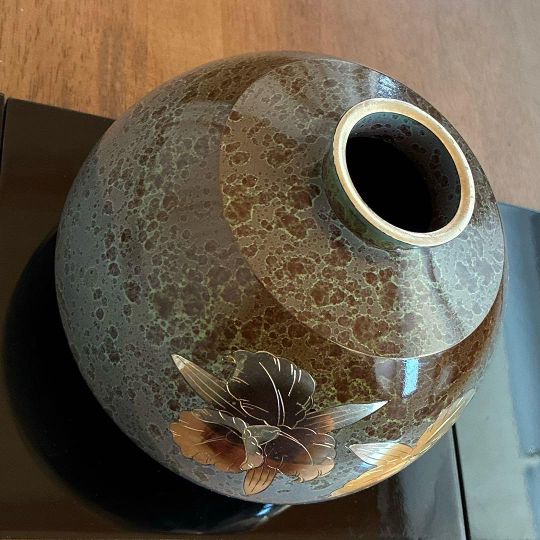 【加賀象嵌(ぞうがん)】　花入　 　　金沢　伝統工芸の美　骨董