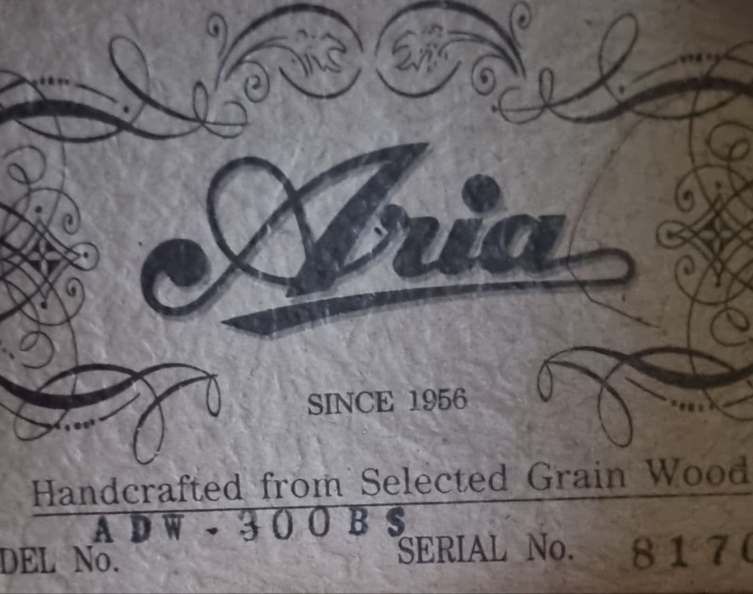 AriaアリアADW-300BSトーチインレイアコースティックギター