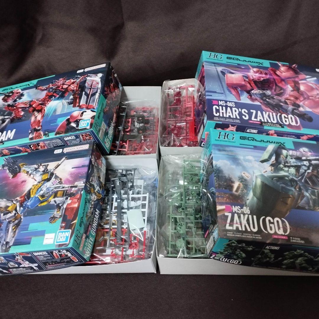 ガンプラ6点【リック・ドム/赤いガンダム/白いガンダム/シャア専用ザク/ザク】