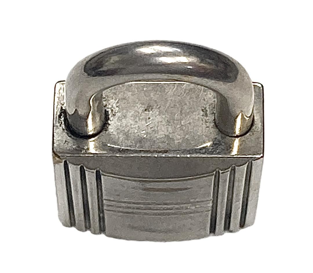 エルメス カデナ＆キー＆革紐 No.110 シルバー 中古品 (59105)