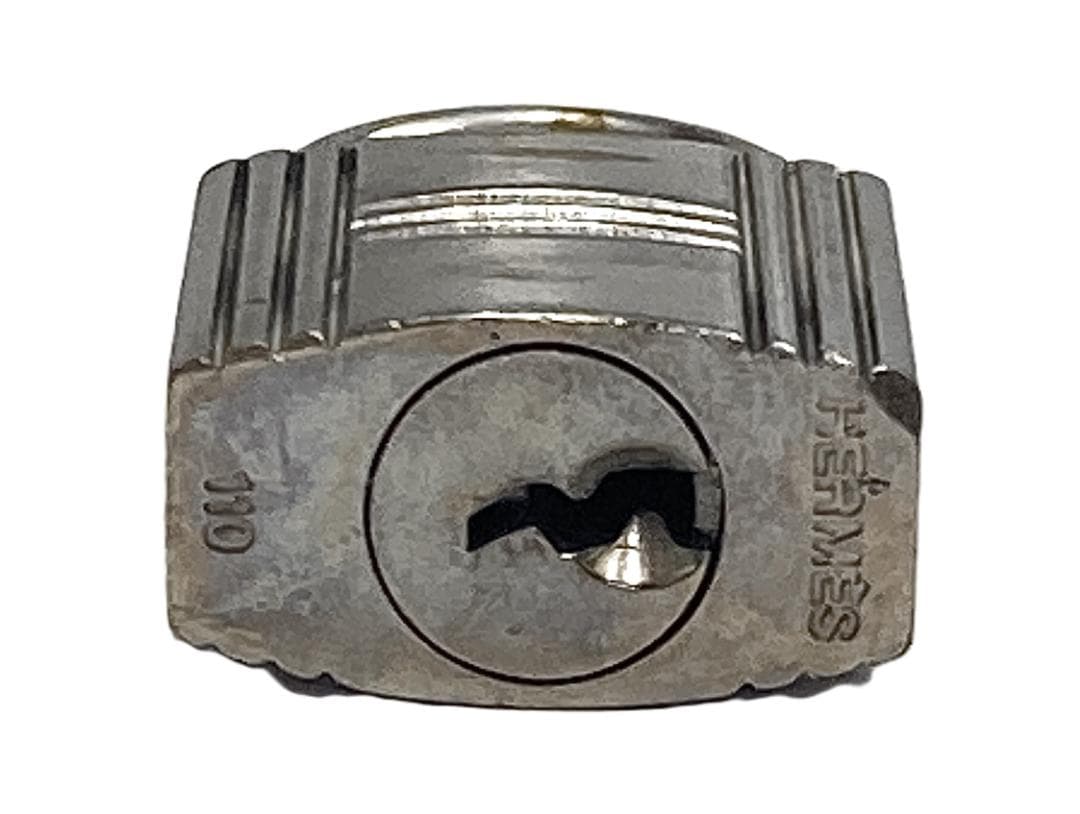 エルメス カデナ＆キー＆革紐 No.110 シルバー 中古品 (59105)