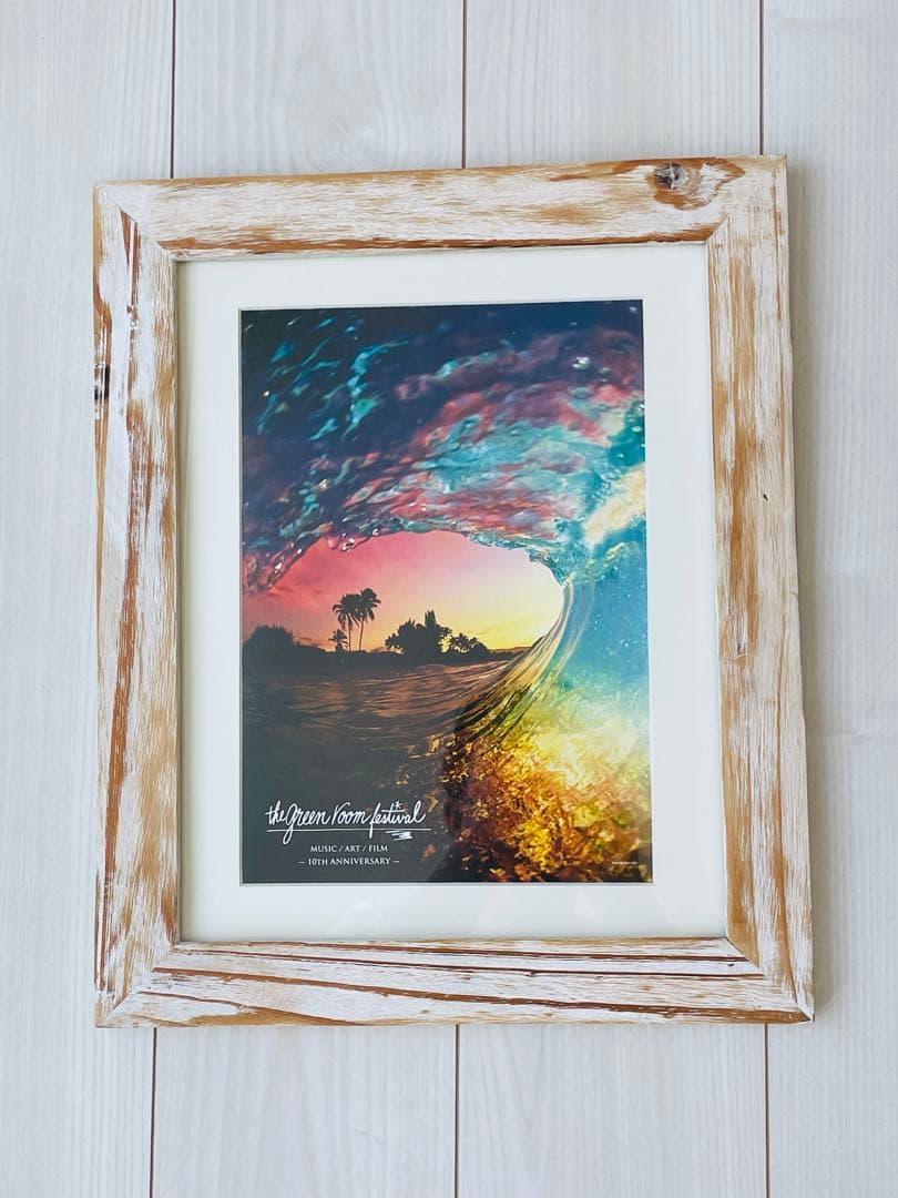 Greenroom Gallery サーフ ハワイアンアート 木製フレーム