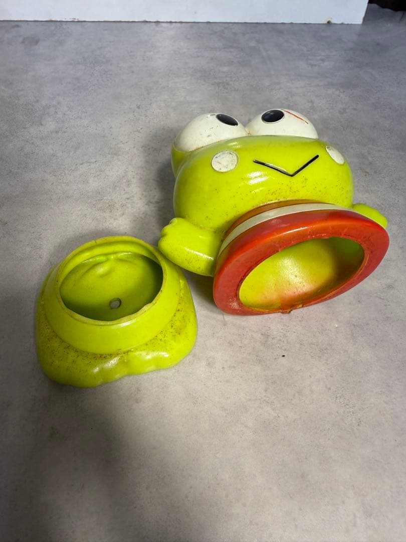 昭和レトロ けろけろけろっぴ ソフビ　貯金箱 　当時物 1988-89 サンリオ