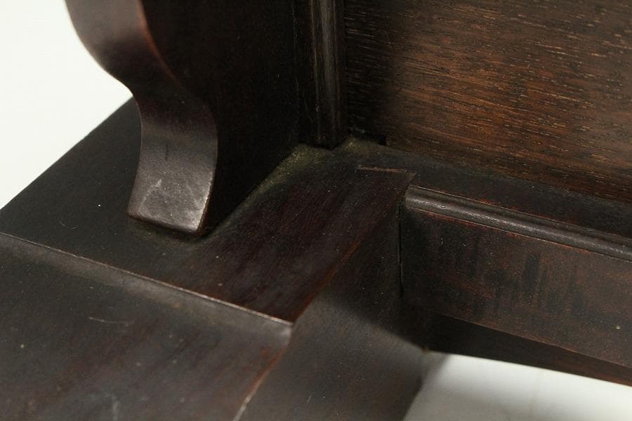 武具甲冑 刀掛 鍔紋透かし 木彫刻 時代物(K-YC460)