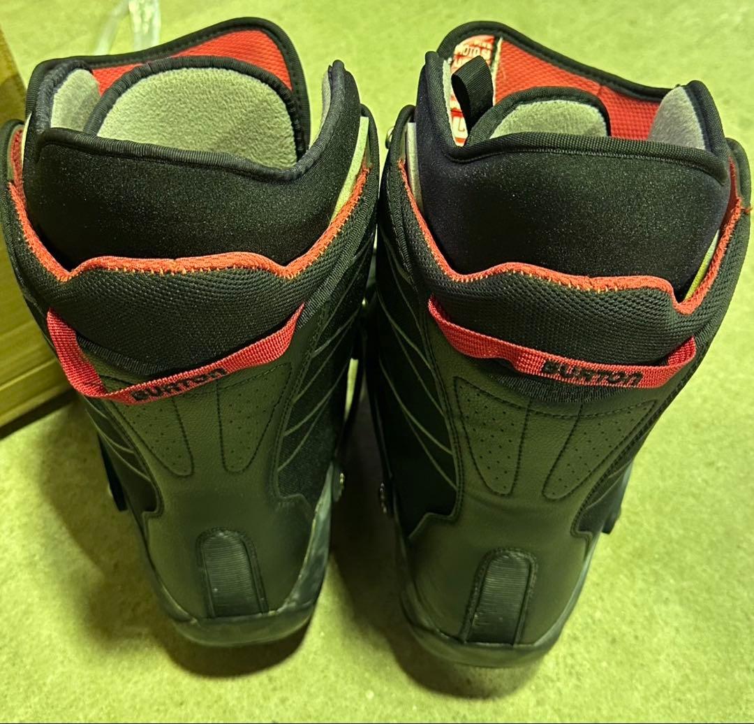 G1579 BURTON スノーボードブーツ 黒赤　26.5 メンズ