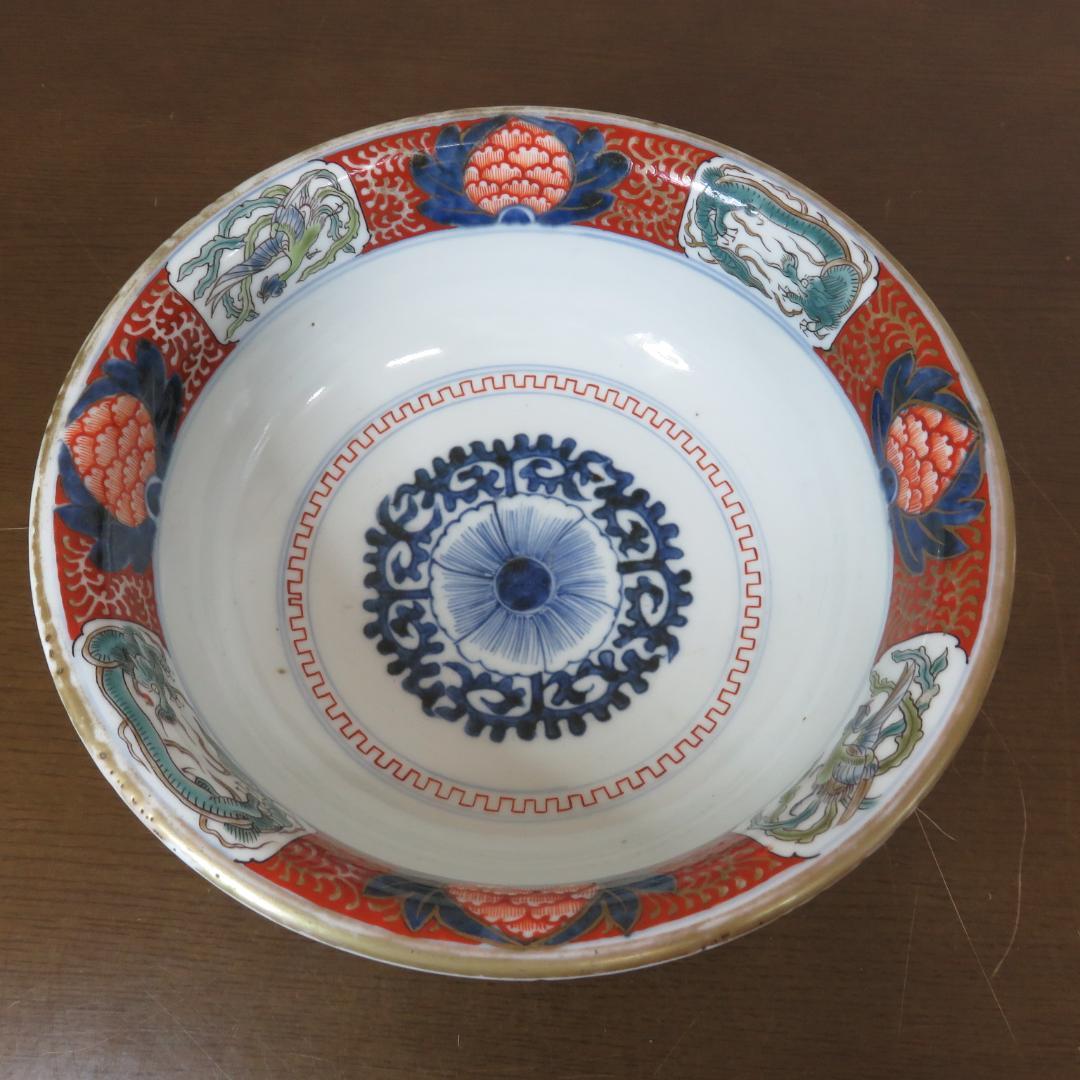 鉢 丼 古伊万里 極楽 鳳凰 龍 牡丹 唐草 蛇の目 江戸 明治