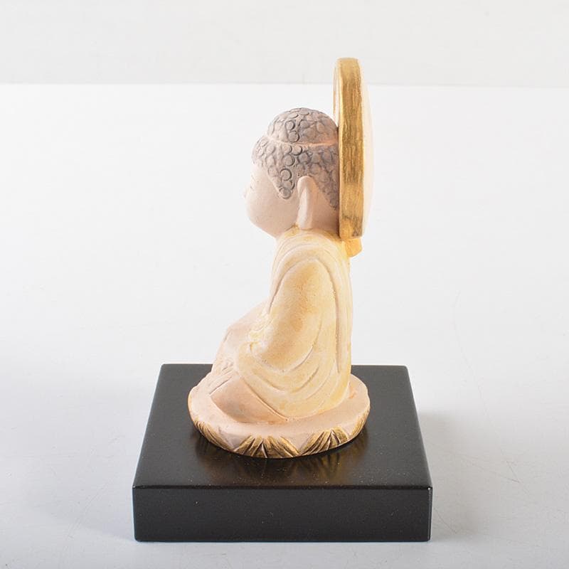 博多人形　人形師　二代　戸畑茂四郎作　「阿弥陀如来」　共箱　M　R7160