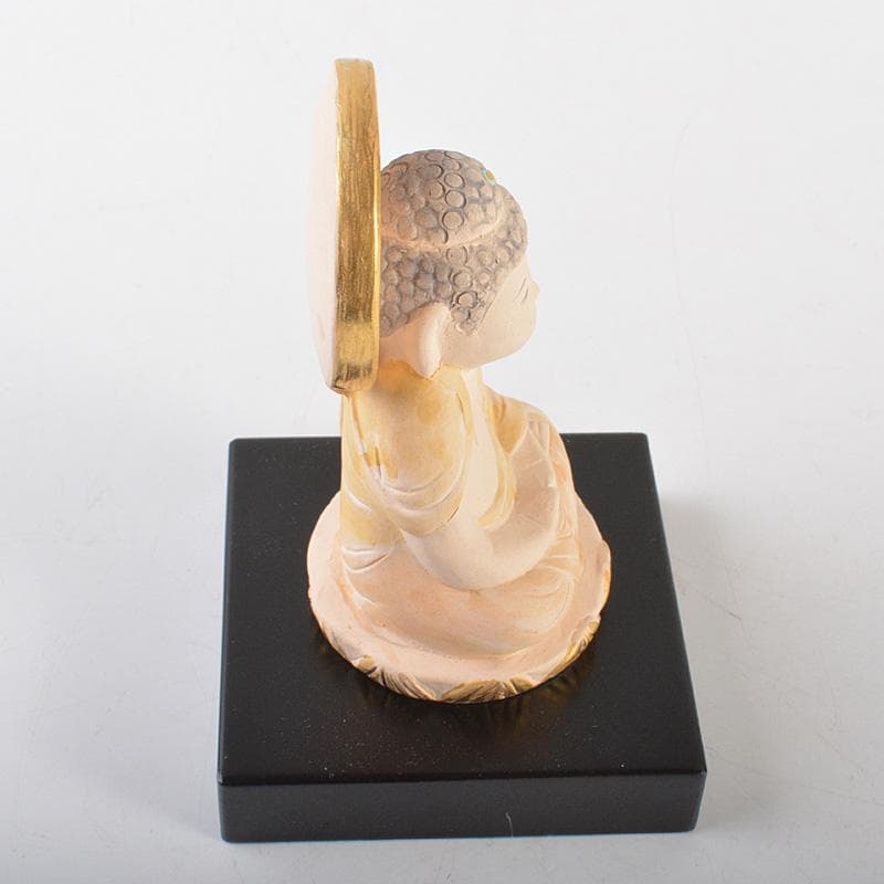 博多人形　人形師　二代　戸畑茂四郎作　「阿弥陀如来」　共箱　M　R7160