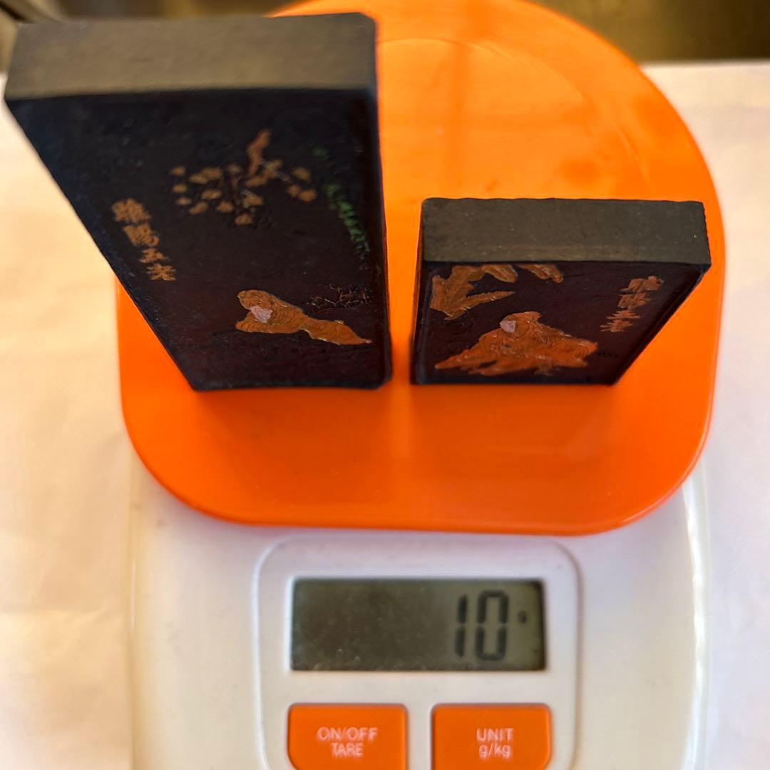 貴重中国名墨胡開文蒼珮室主人製2本組 煙頂 古墨 中華民国名墨 胡開文黄山松煙