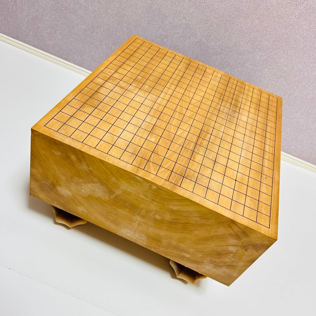 高級 国産 極厚 囲碁 本榧 目が繊細 ヘソ 脚付き 蛤碁石 日向産 碁笥付き