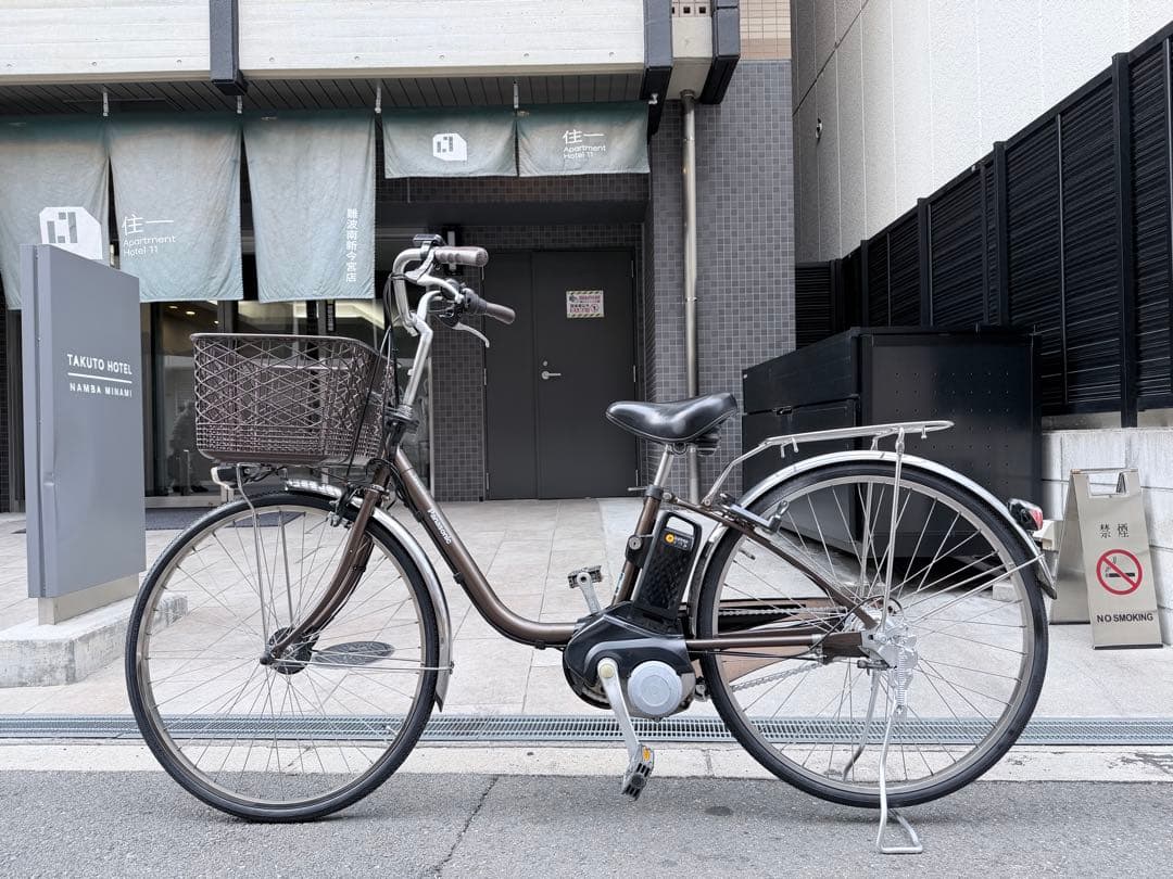 大阪府　パナソニック　電動アシスト自転車 シティタイプ ブラウン